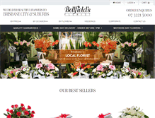 Tablet Screenshot of bellfieldsflorist.com.au